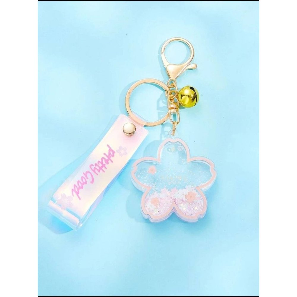 Sakura Liquid Shaker Keychain Snowglobe shaker keychain NIP